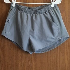 Light grey Under Armour workout shorts